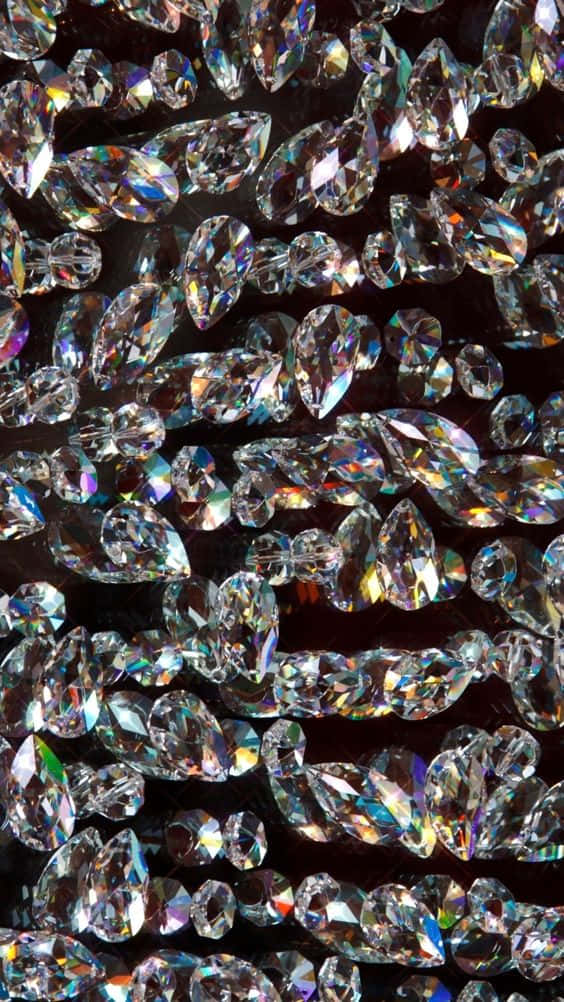A Close Up Of A Group Of Diamonds Wallpaper