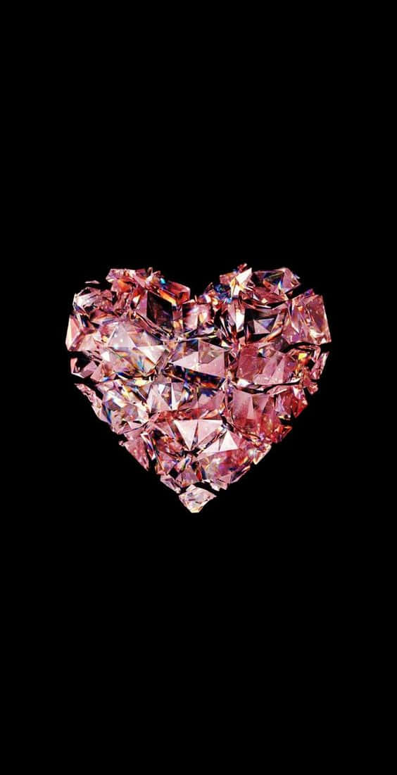 Heart Diamond Aesthetic Wallpaper