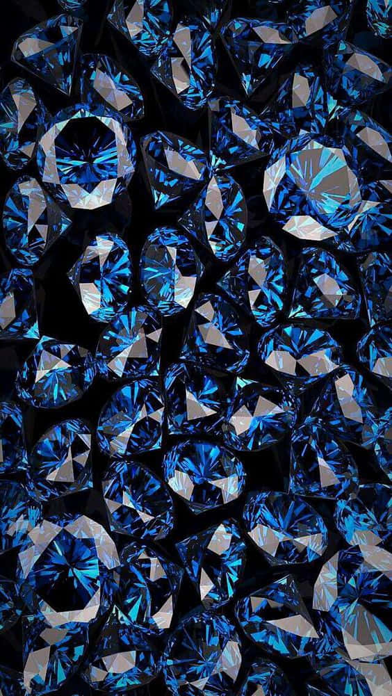 Et tæt på af blå diamanter Wallpaper