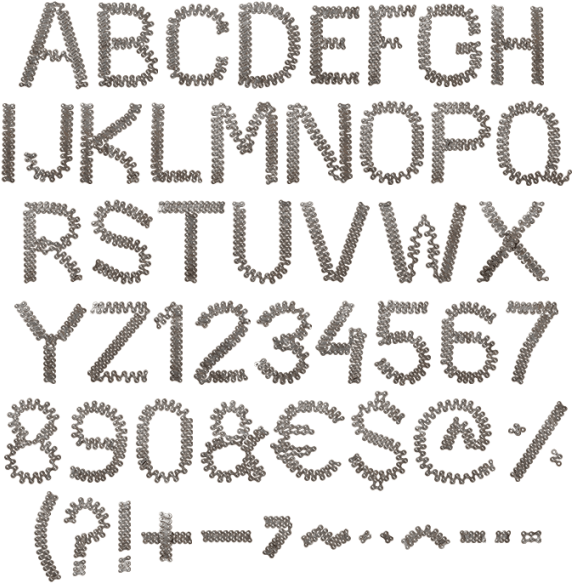 Diamond Alphabet Typography PNG