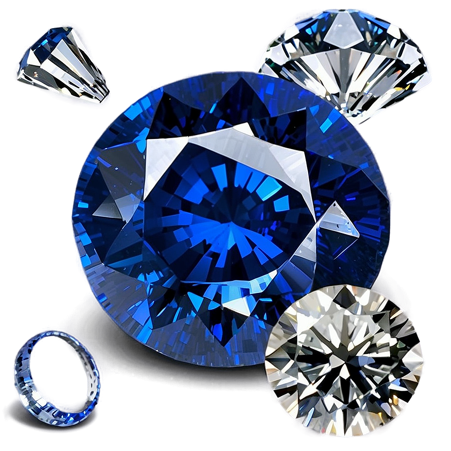 Diamond And Sapphire Combo Png 05032024 PNG