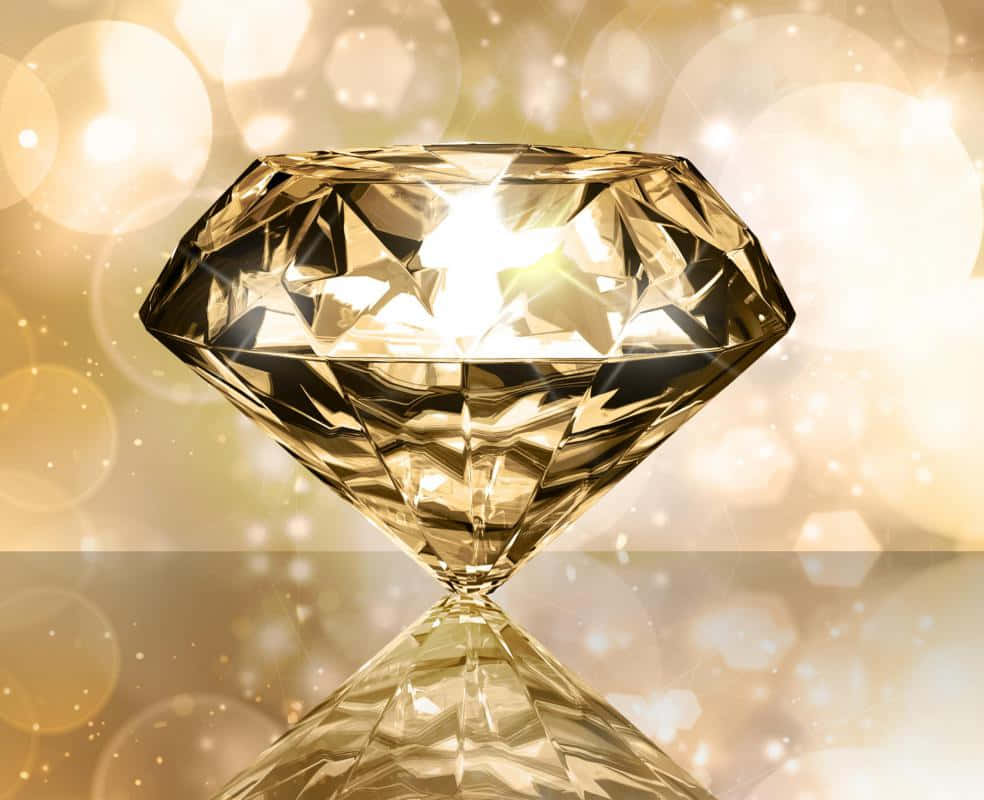A Diamond On A Shiny Background