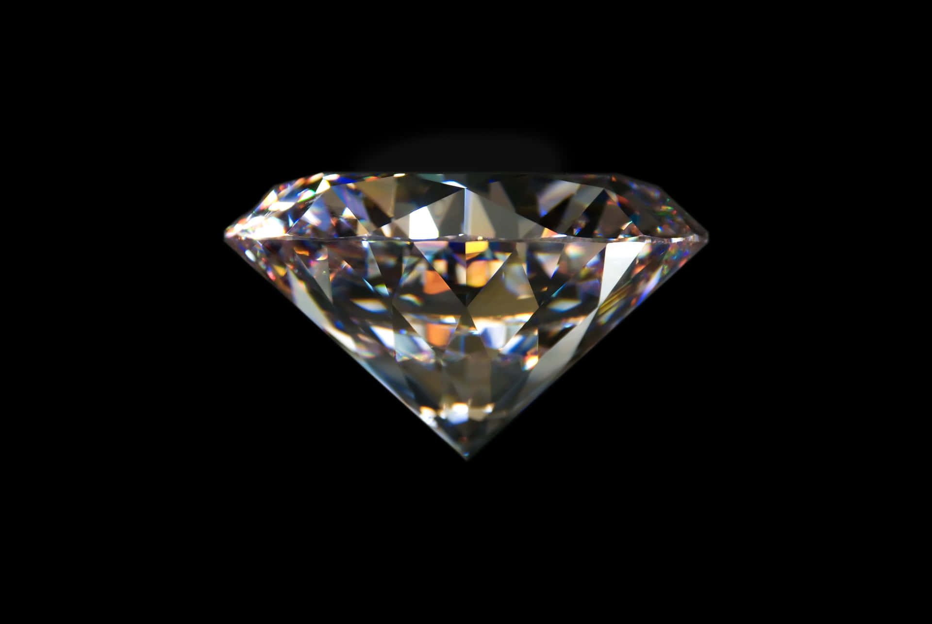 Skinnende,funklende Diamanter Sat Mod En Sort Baggrund.