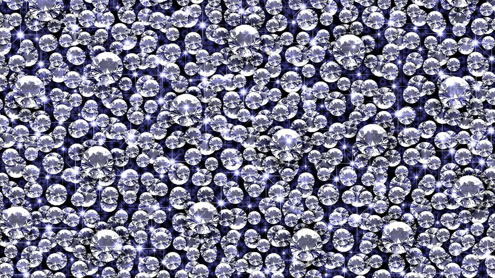 Strahlendediamanten Glitzern Vor Einem Dunklen Hintergrund.