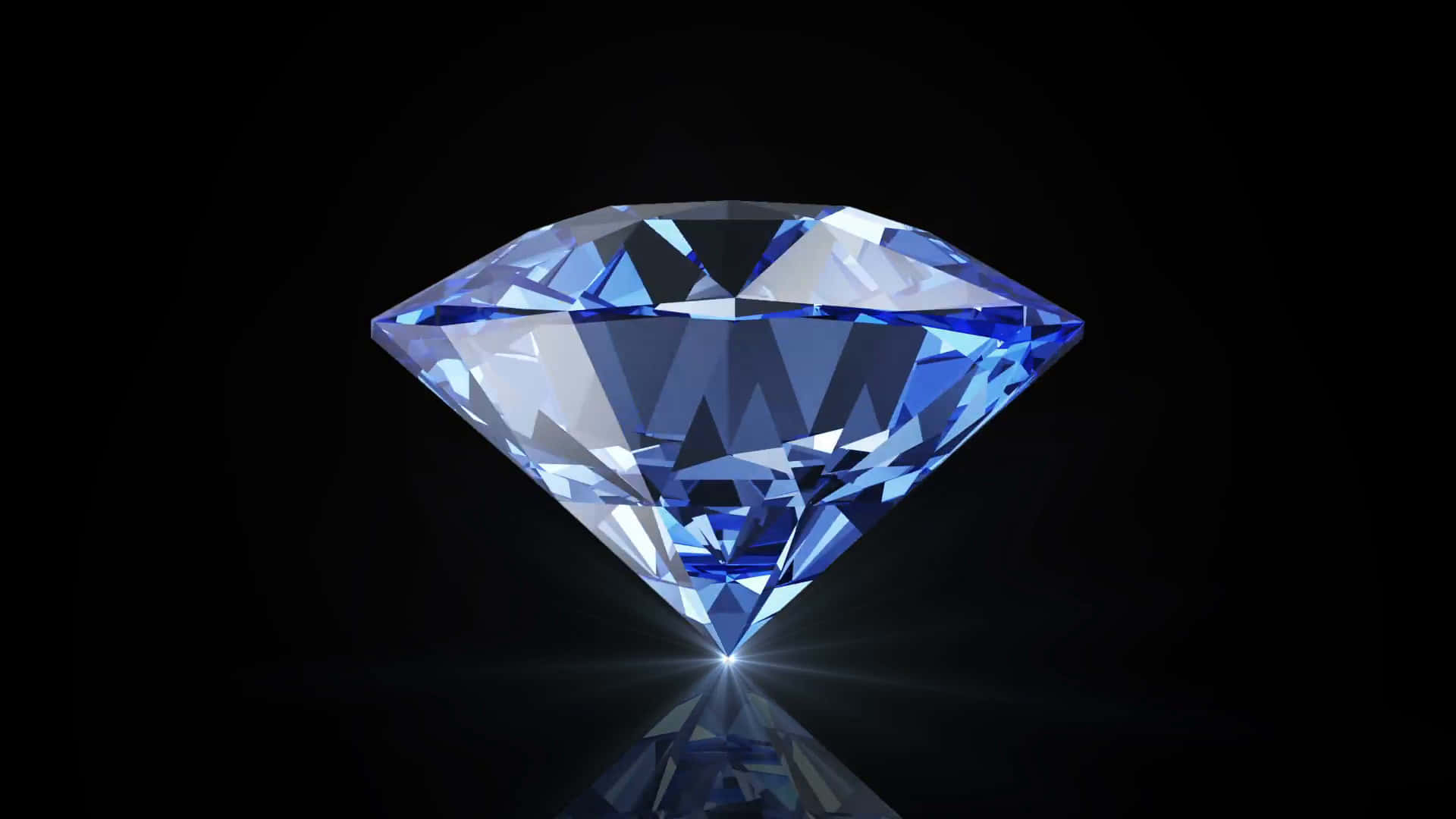 Spejlingeraf Skinnende Diamanter.