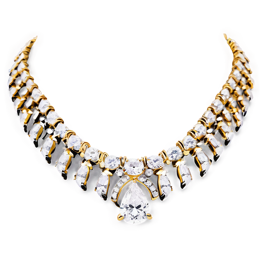 Diamond Choker Necklace Png Fip27 PNG