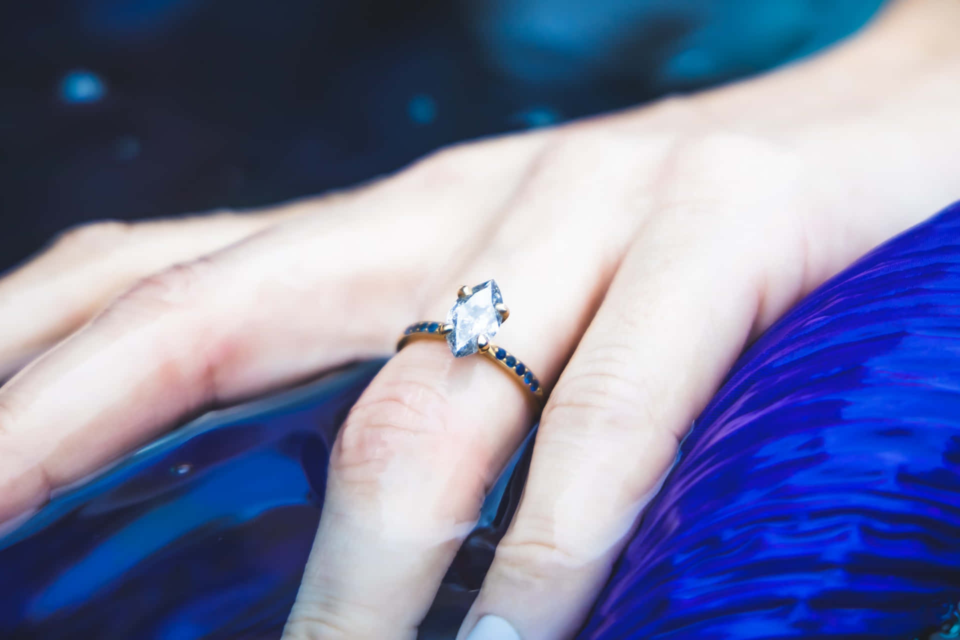 Download Diamond Cut Engagement Ring Beautiful Wallpaper 