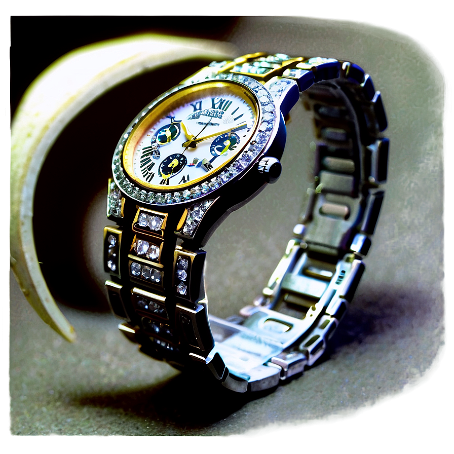 Diamond Encrusted Watch Png 64 PNG