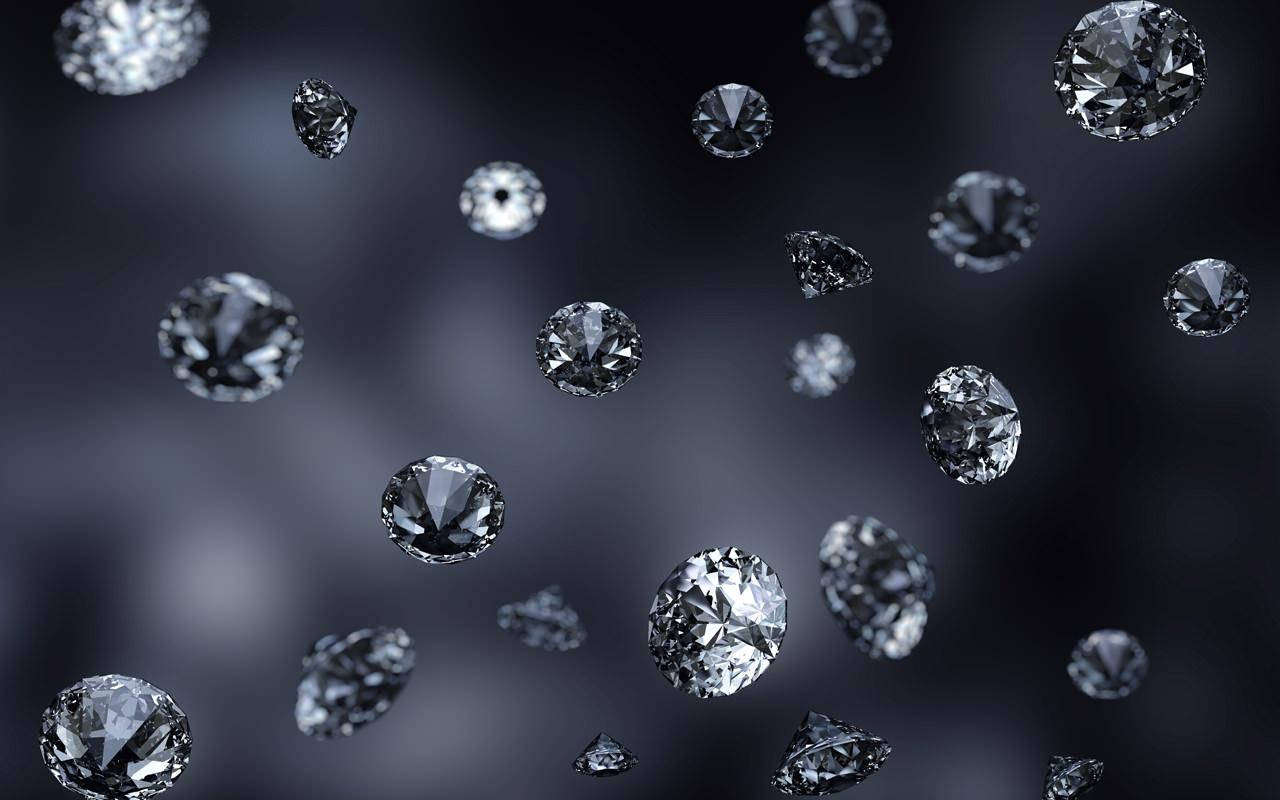 The Brilliance of a Diamond Shines Through the Rain Wallpaper