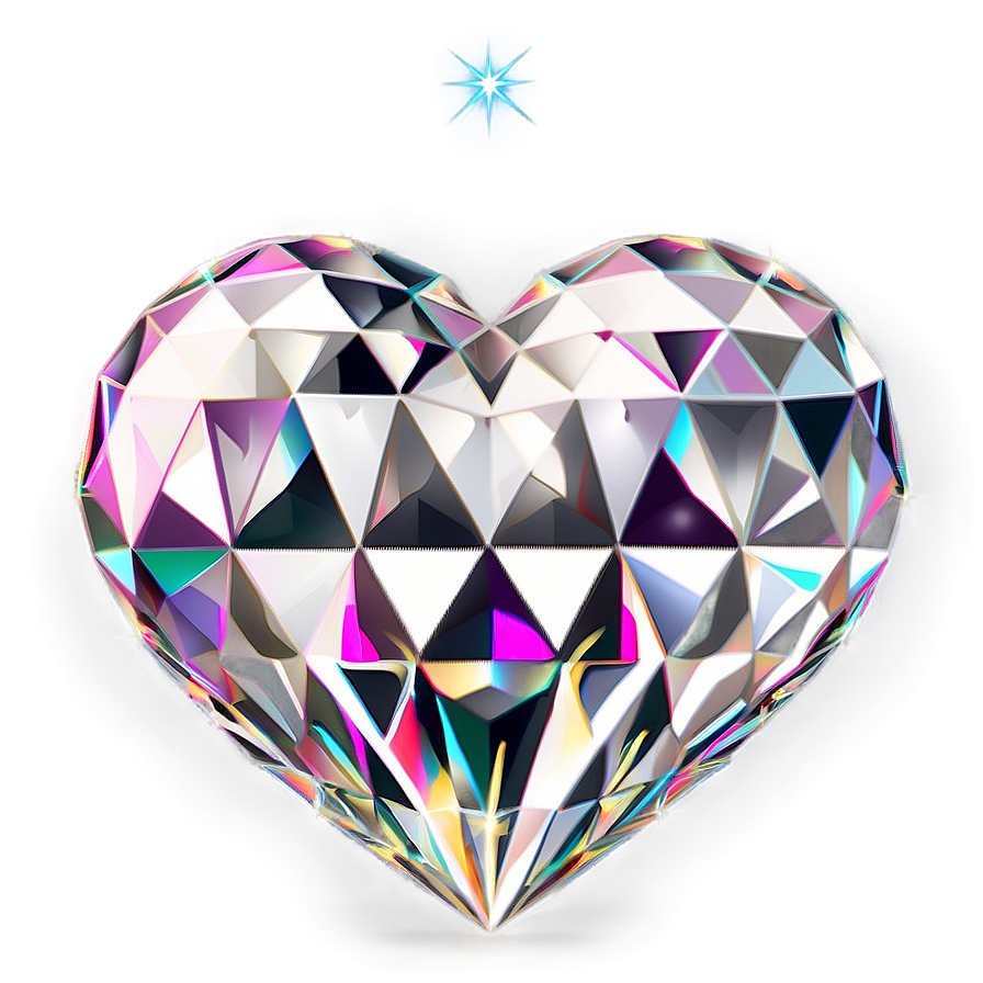 Diamond Heart Emoji Transparent Png 05042024 PNG