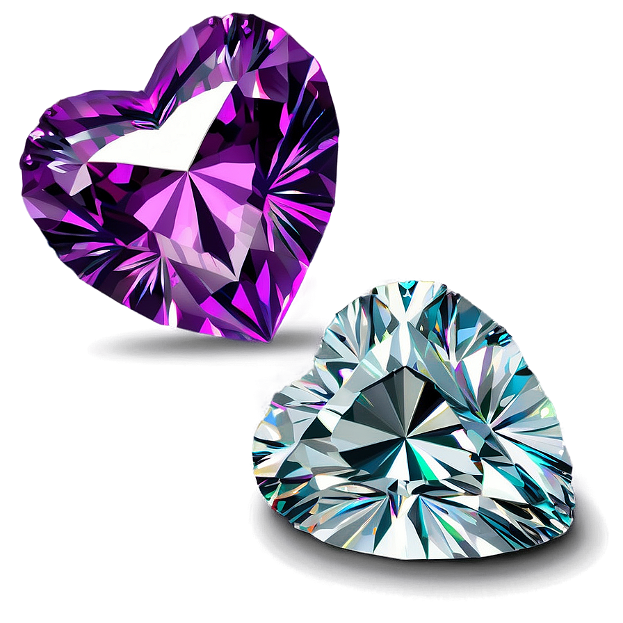 Diamond Hearts Png Teb64 PNG