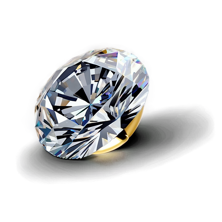 Diamond In Gold Setting Png Hdg52 PNG