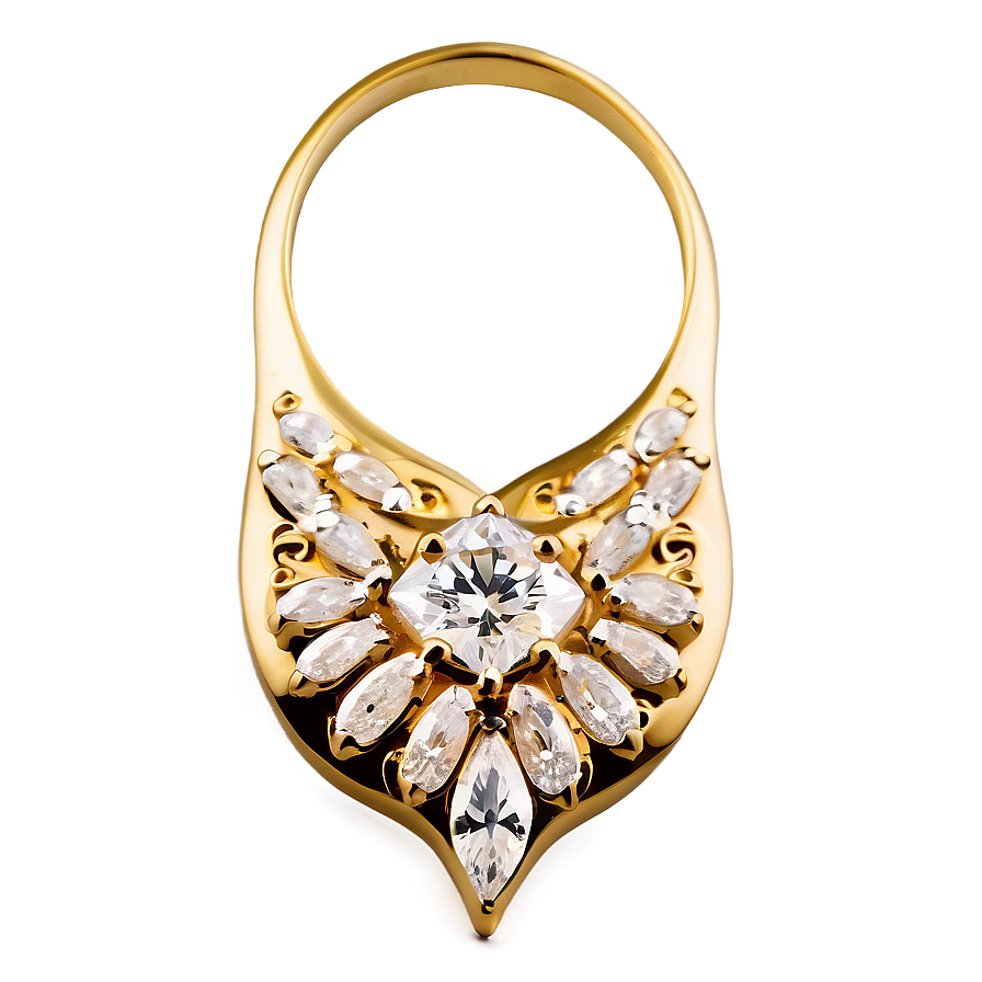 Diamond In Gold Setting Png Nva PNG
