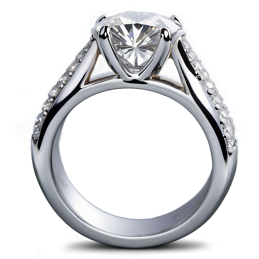 Diamond In Silver Band Png Dse5 PNG