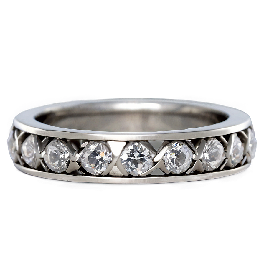 Diamond In Silver Band Png Pdn PNG