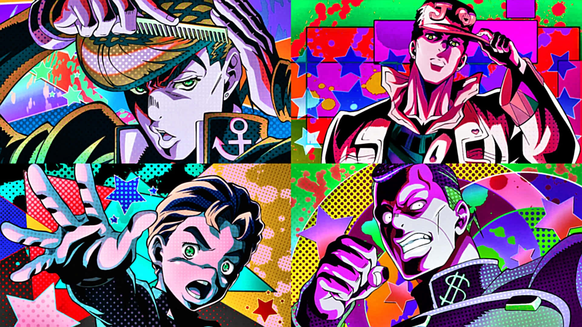 Diamond Is Unbreakable - Anime Characters Group Wallpaper Wallpaper