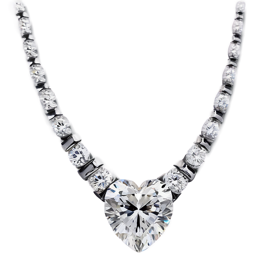 Diamond Necklace Png 06262024 PNG