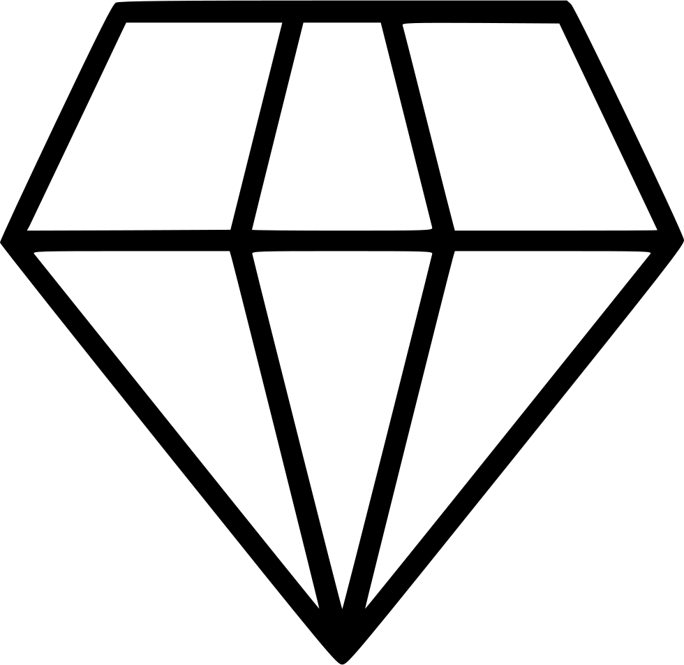 Diamond Outline Graphic PNG