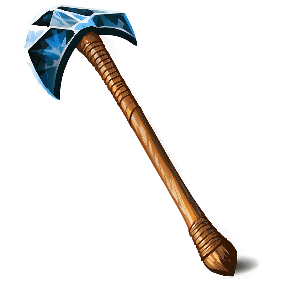 Diamond Pickaxe Vector Art Png 06122024 PNG