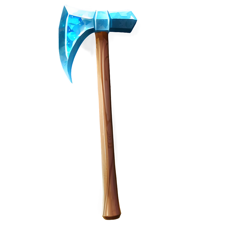 Diamond Pickaxe With Glow Effect Png Ujf PNG