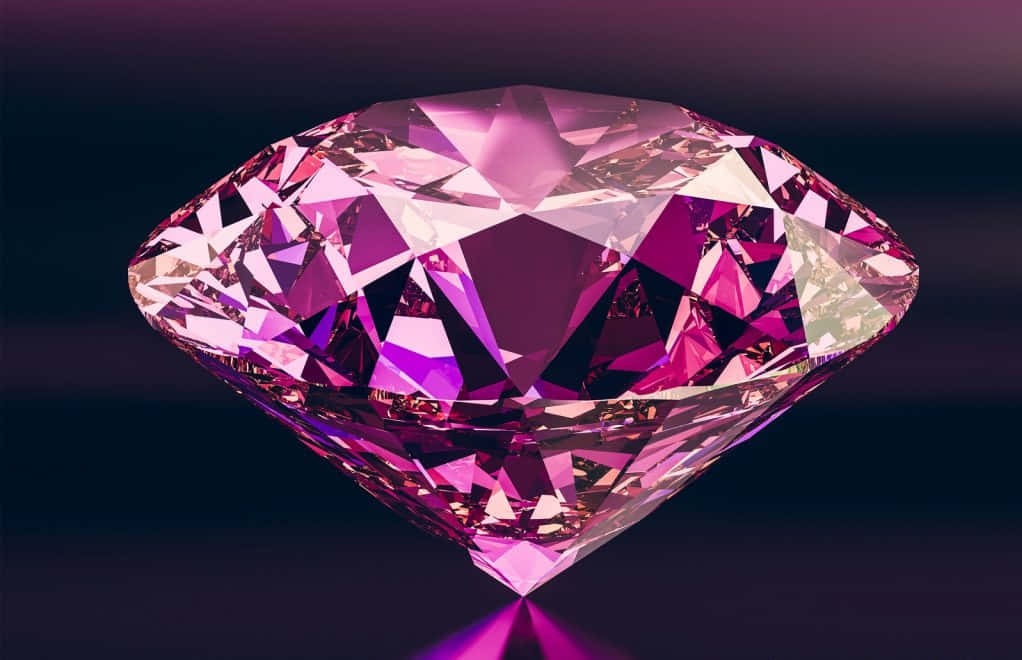 Etsmukt Transparent Diamant Der Bryder Lyset Og Skaber En Regnbue Af Farver.