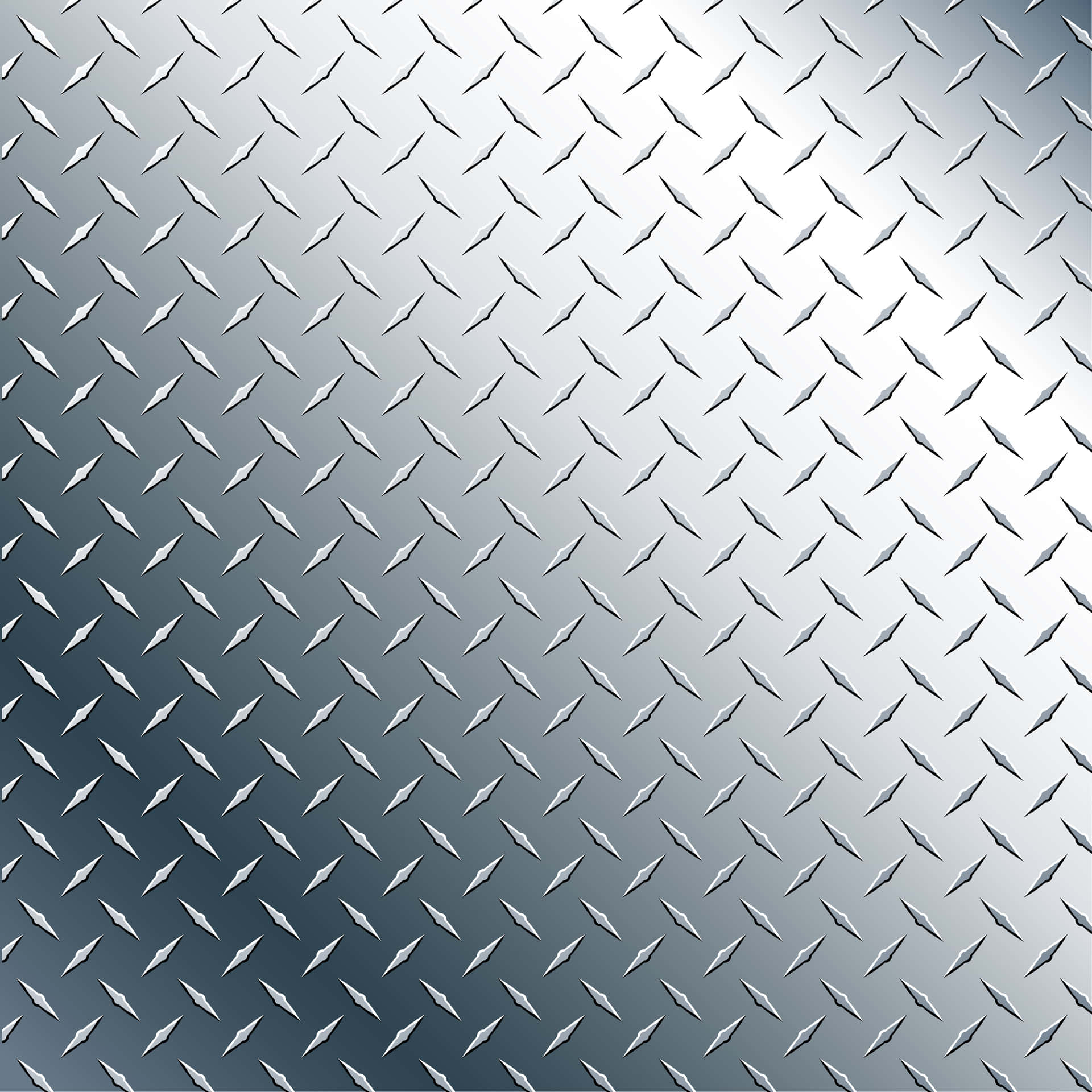 A gleaming metallic surface of diamond plate Wallpaper
