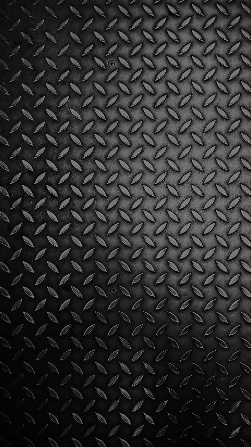 Diamond Plate Black Metal Texture Wallpaper