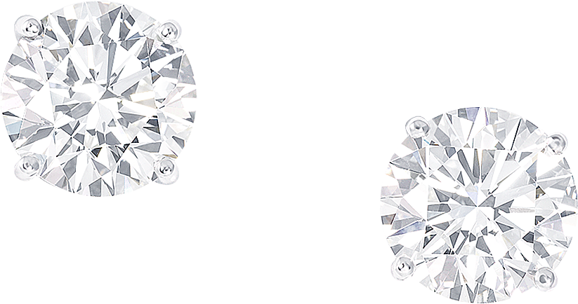 Diamond Stud Earrings Transparent Background PNG