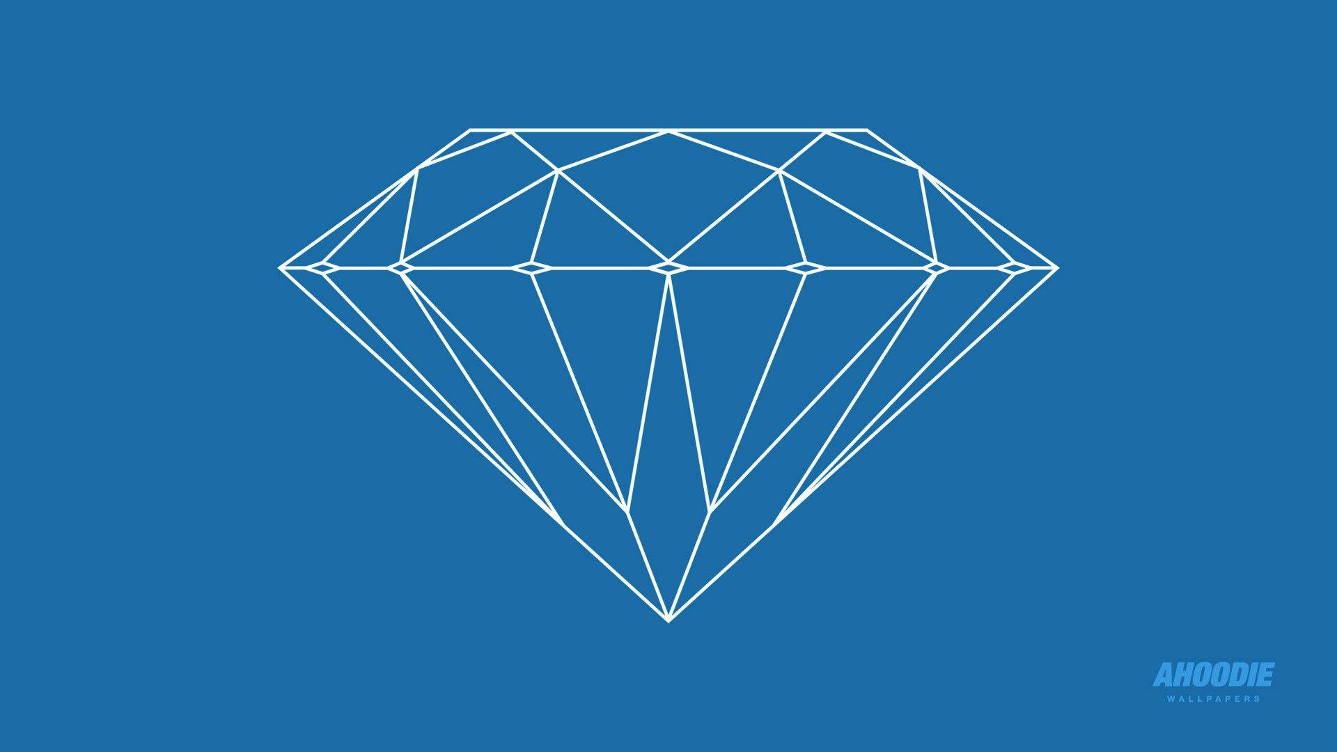 Diamond Supply Co In Blue Wallpaper