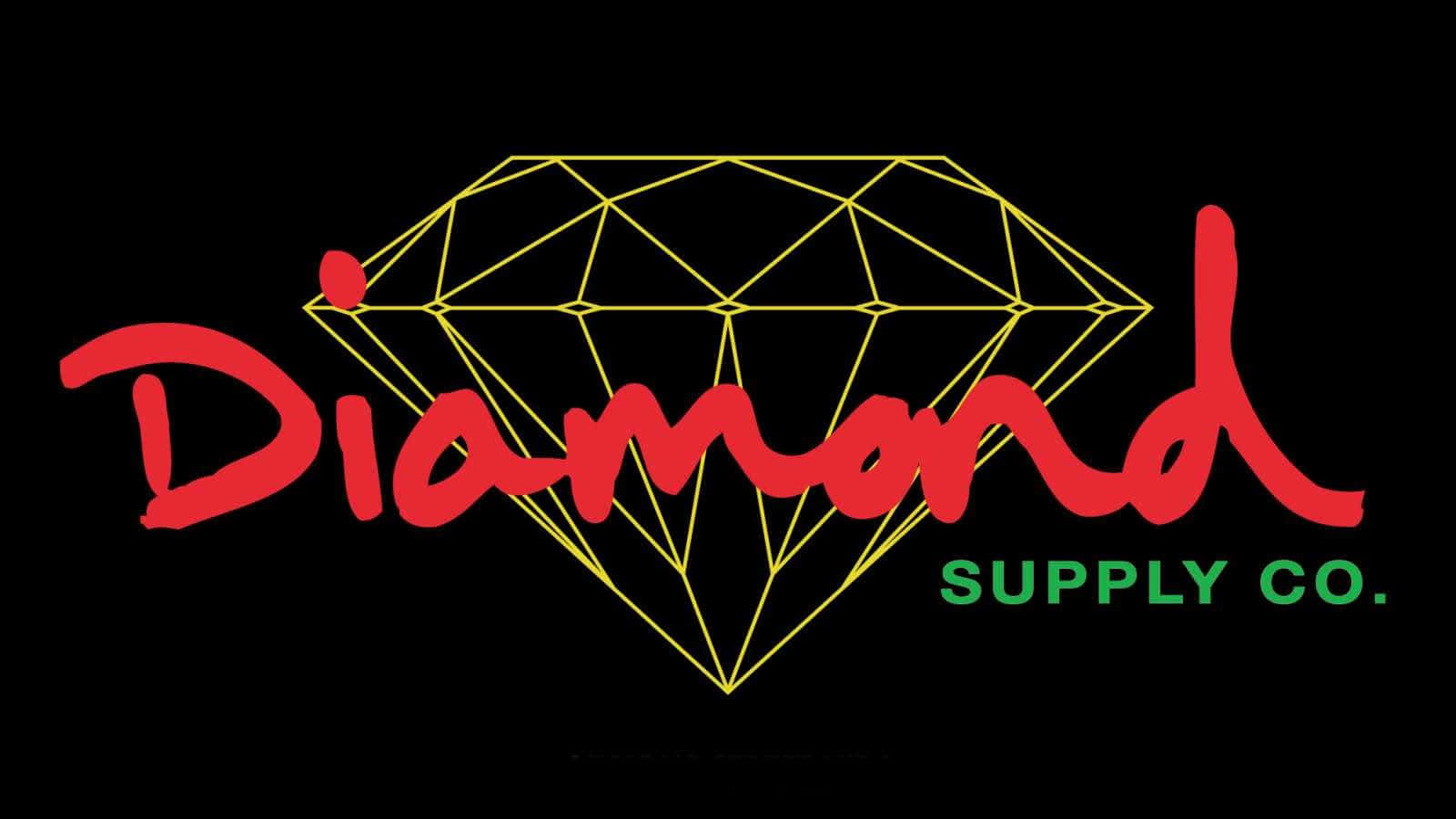 Diamond Supply Co Logo Crimson Wordmark Wallpaper