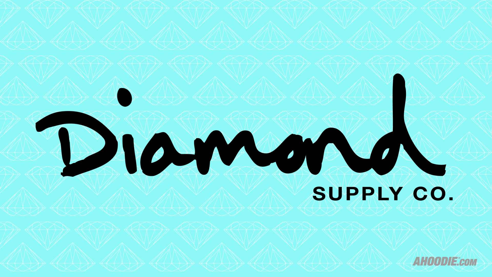 Diamond Supply Co Logo In Green Wallpaper
