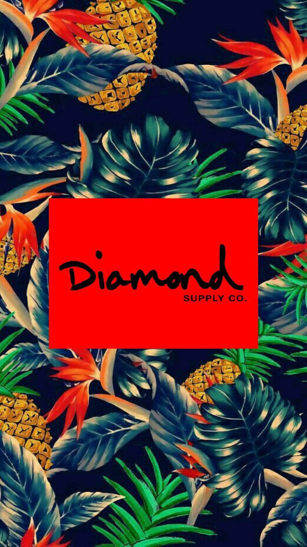 The Classic Diamond Supply Co. Logo Against a Grunge-Style Background Wallpaper