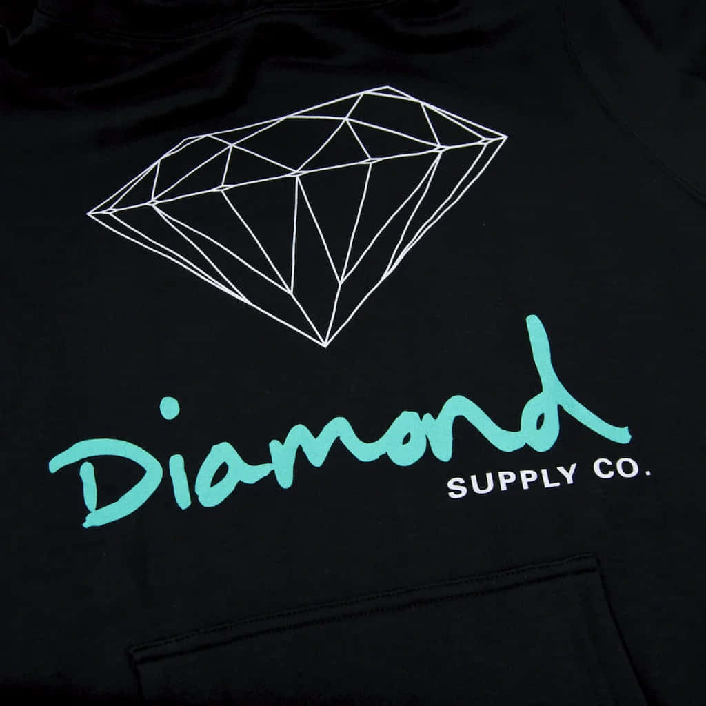 Logotipode Diamond Supply Co En Color Turquesa Con El Nombre De La Marca. Fondo de pantalla