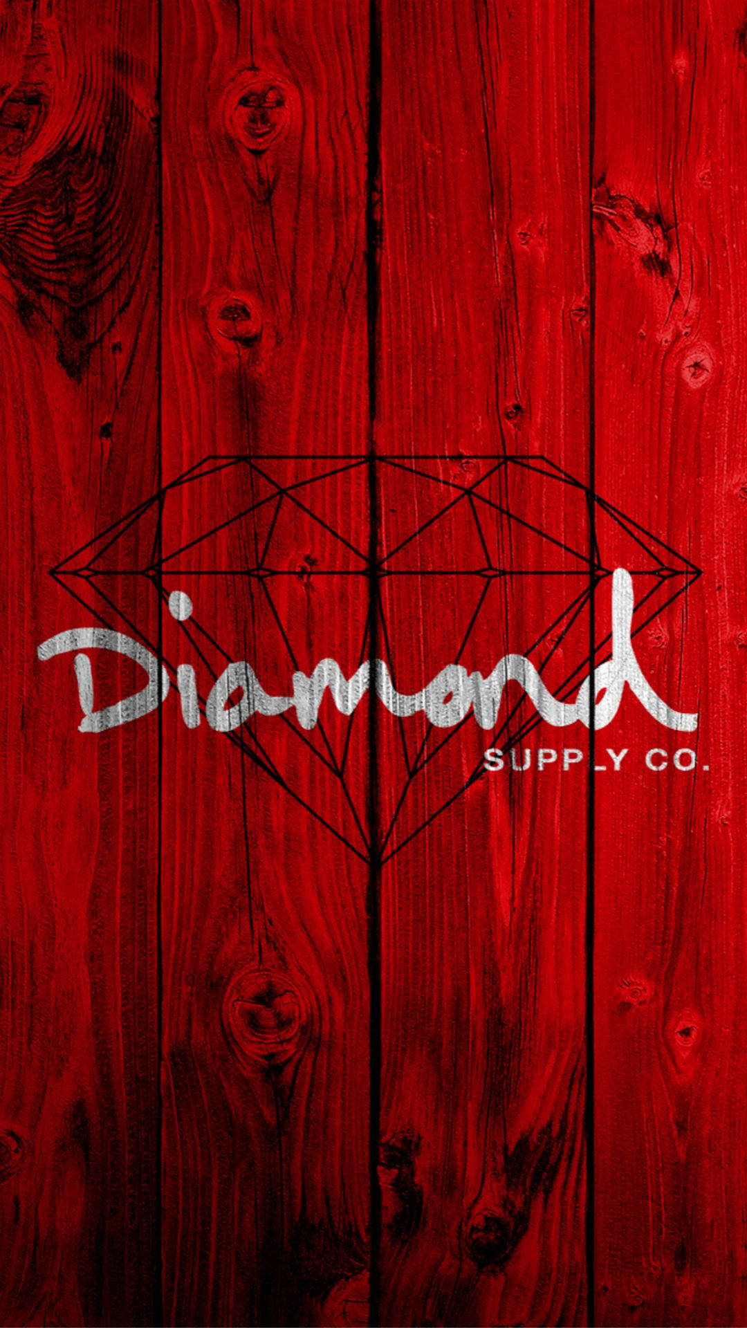 Diamond Supply Co Red Wood Wallpaper