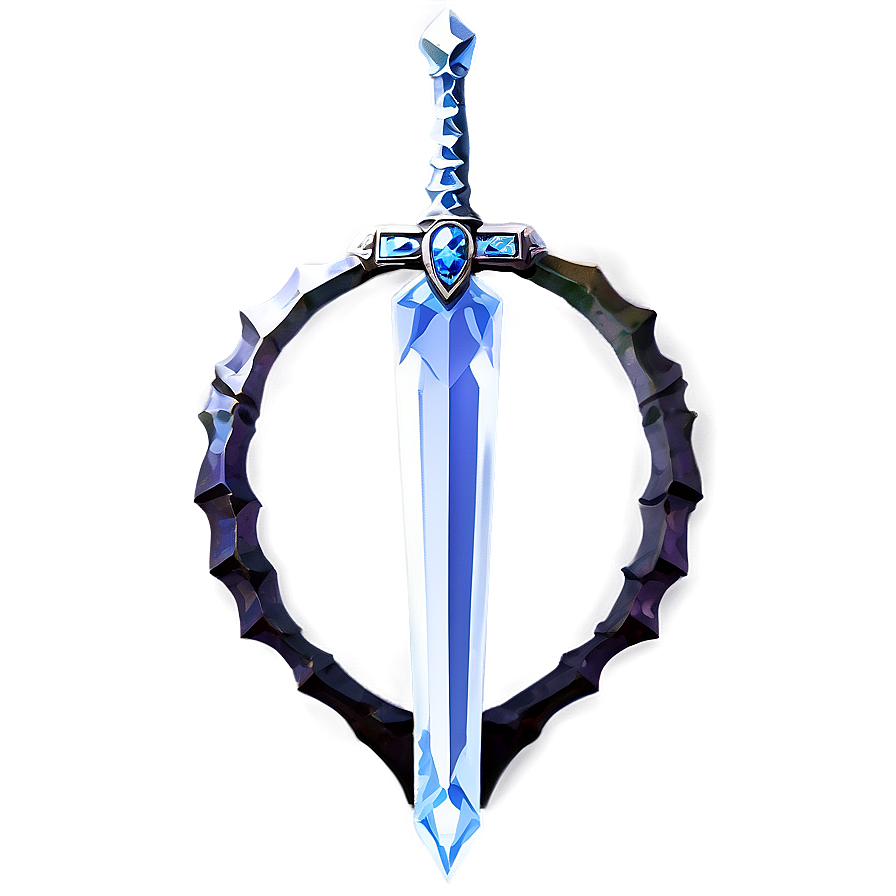 Diamond Sword With Crystal Handle Png Yoi7 PNG