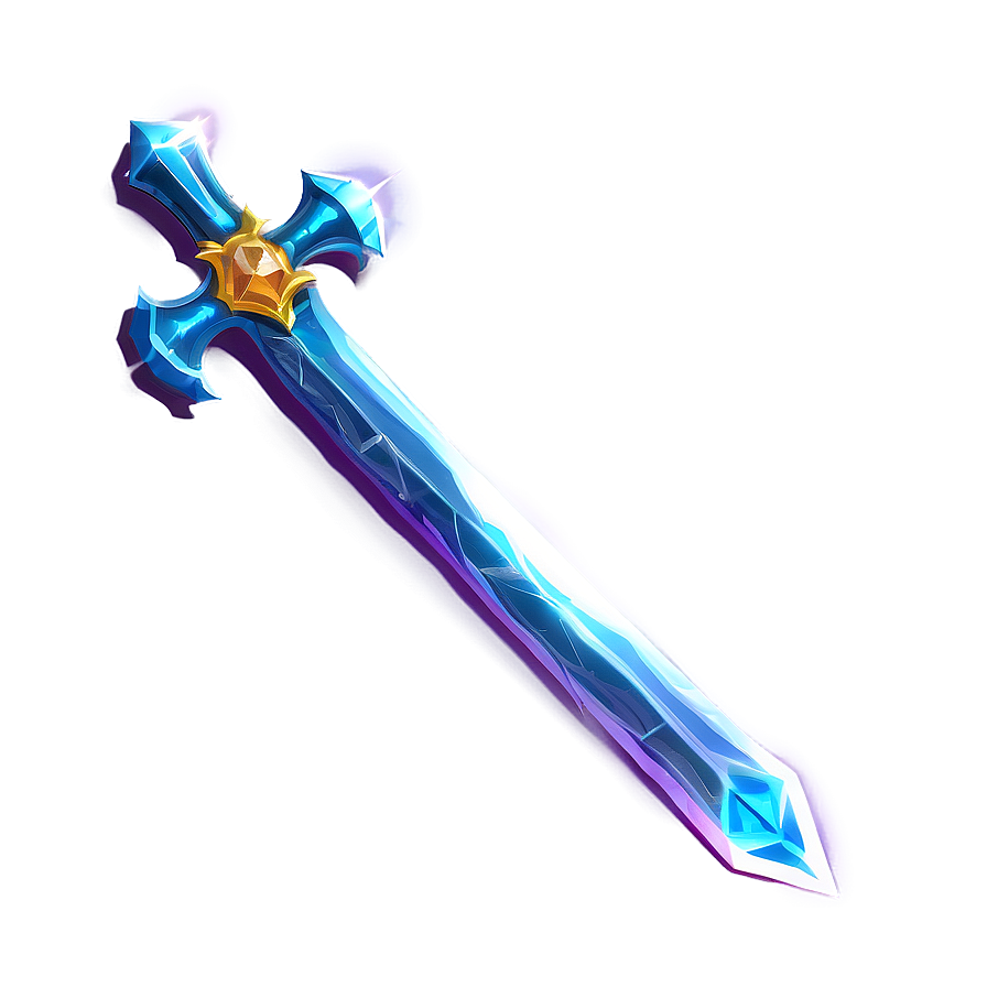 Diamond Sword With Shadow Png 05252024 PNG