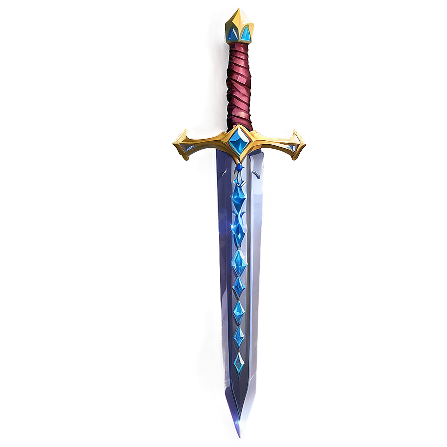 Diamond Sword With Shadow Png 05252024 PNG