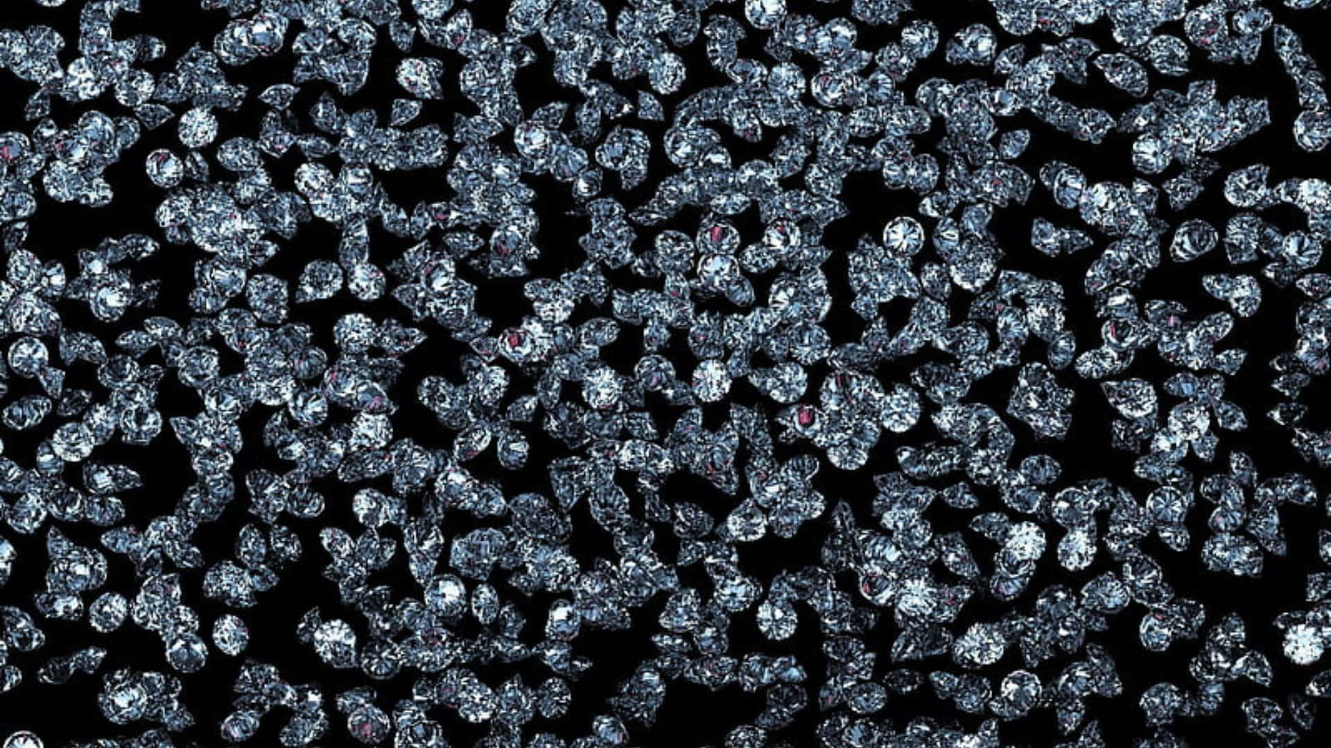 A Black Background With Many Small Blue And White Dots