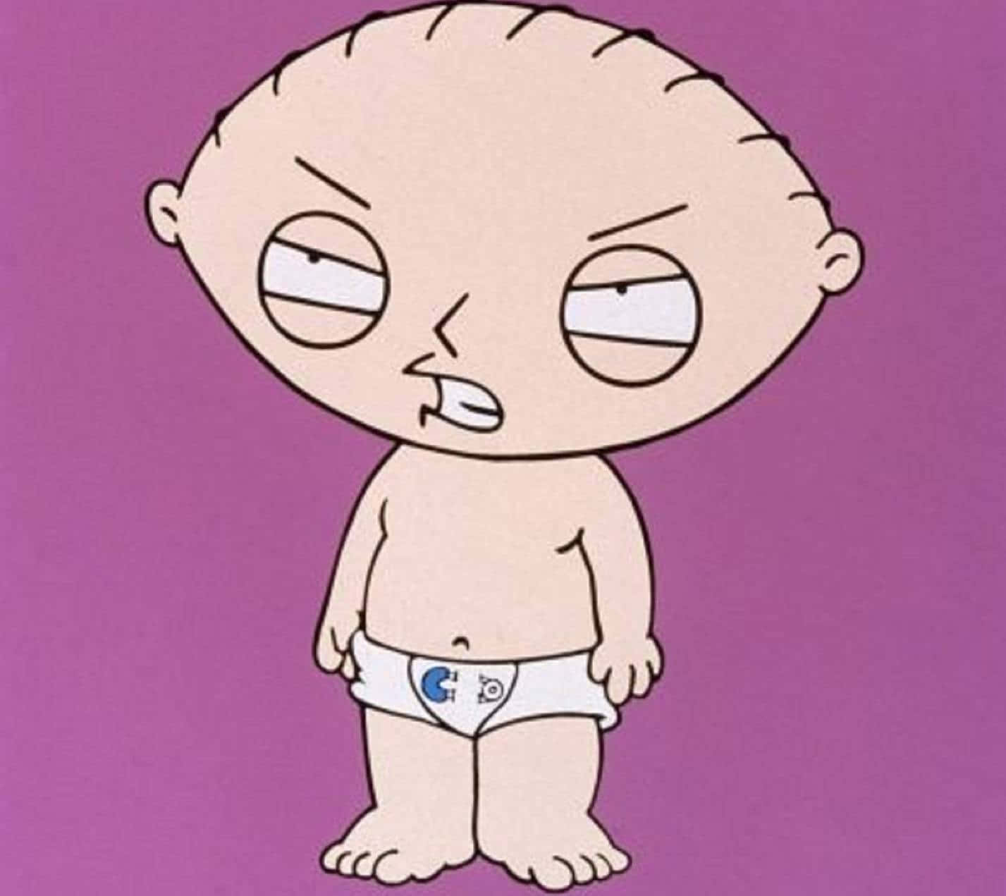 A Cartoon Baby With A Diaper On His Face