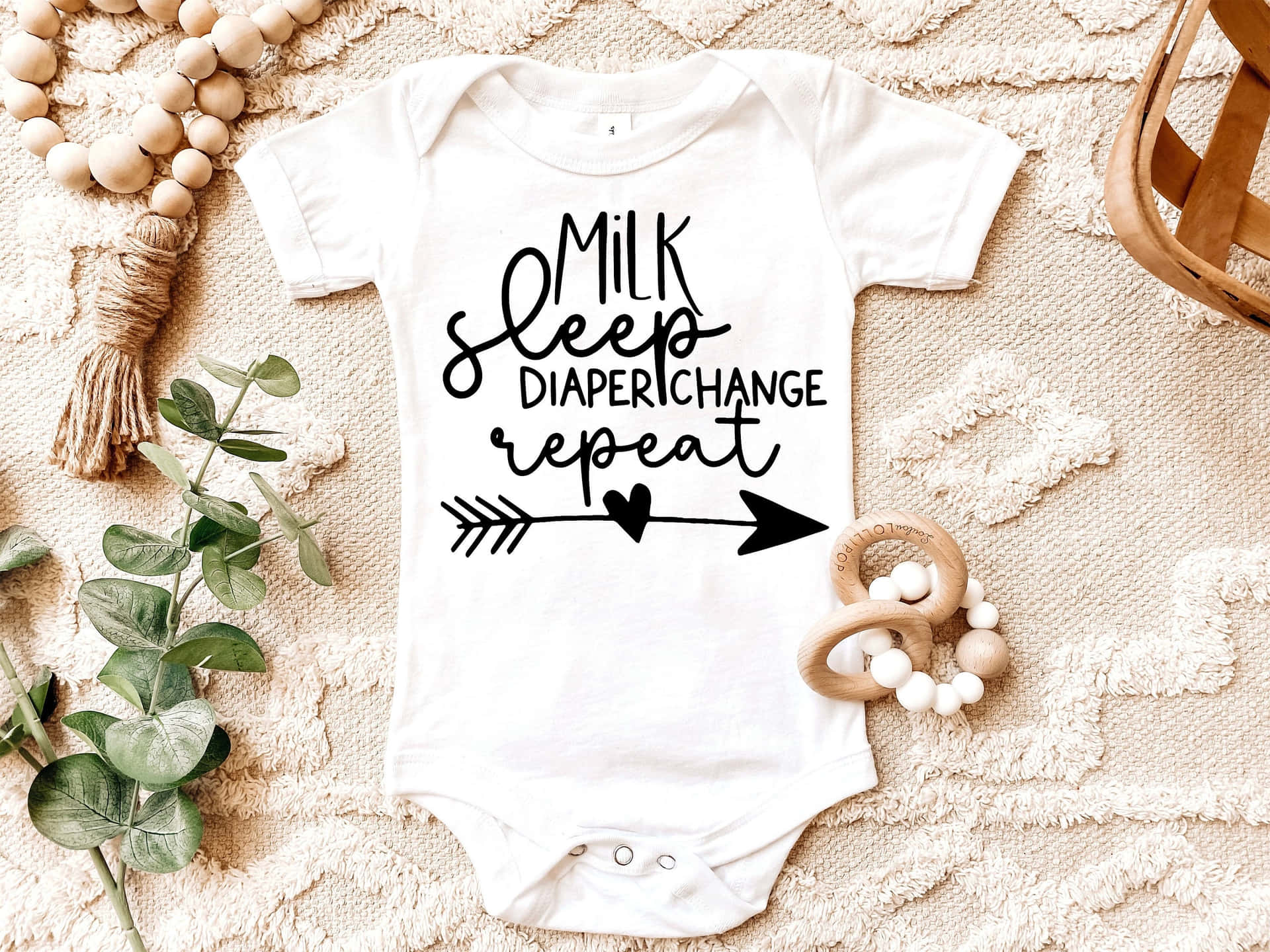 Milk Sleep Difference Repeat Baby Onesie