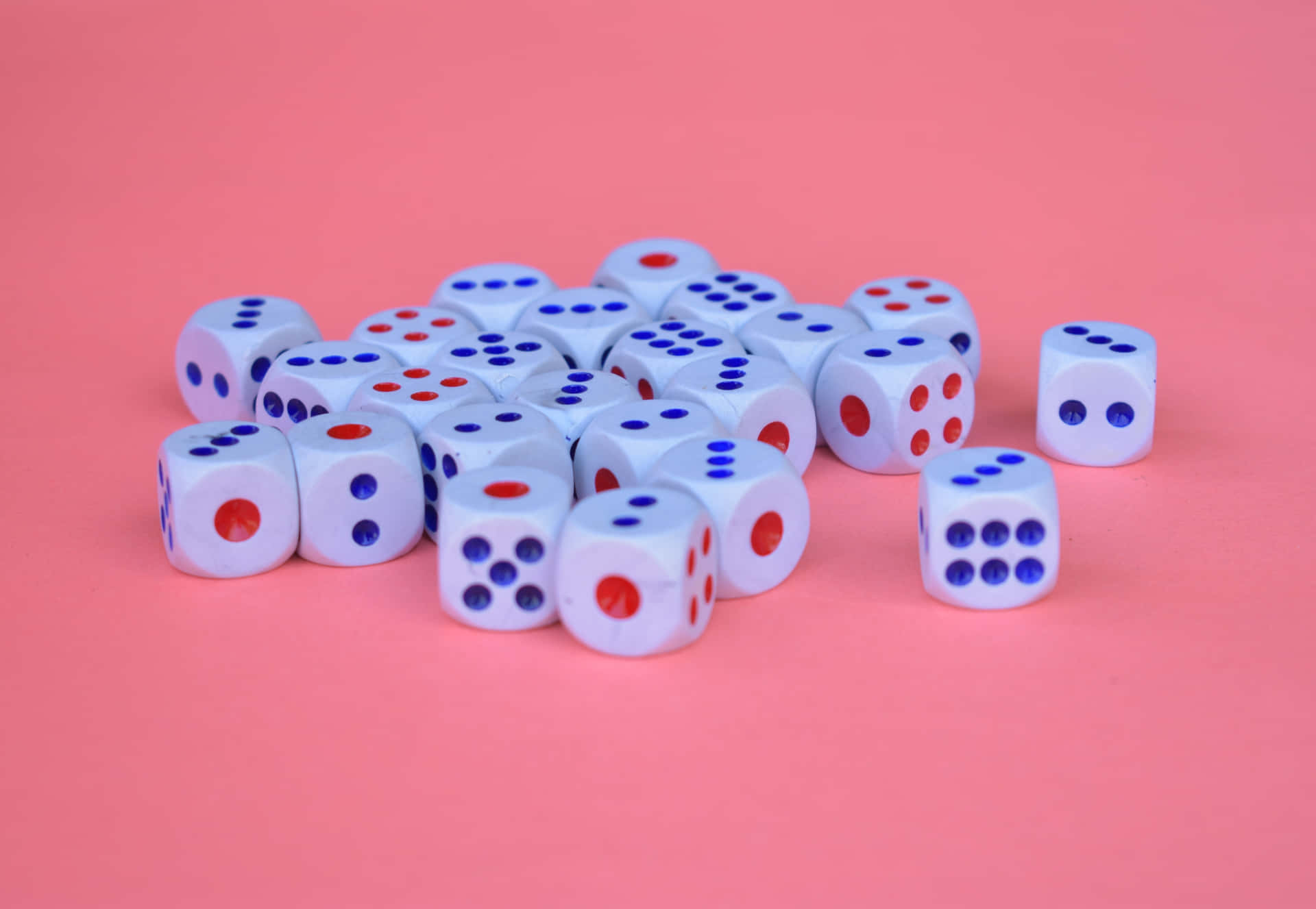 Dice On Pink Background