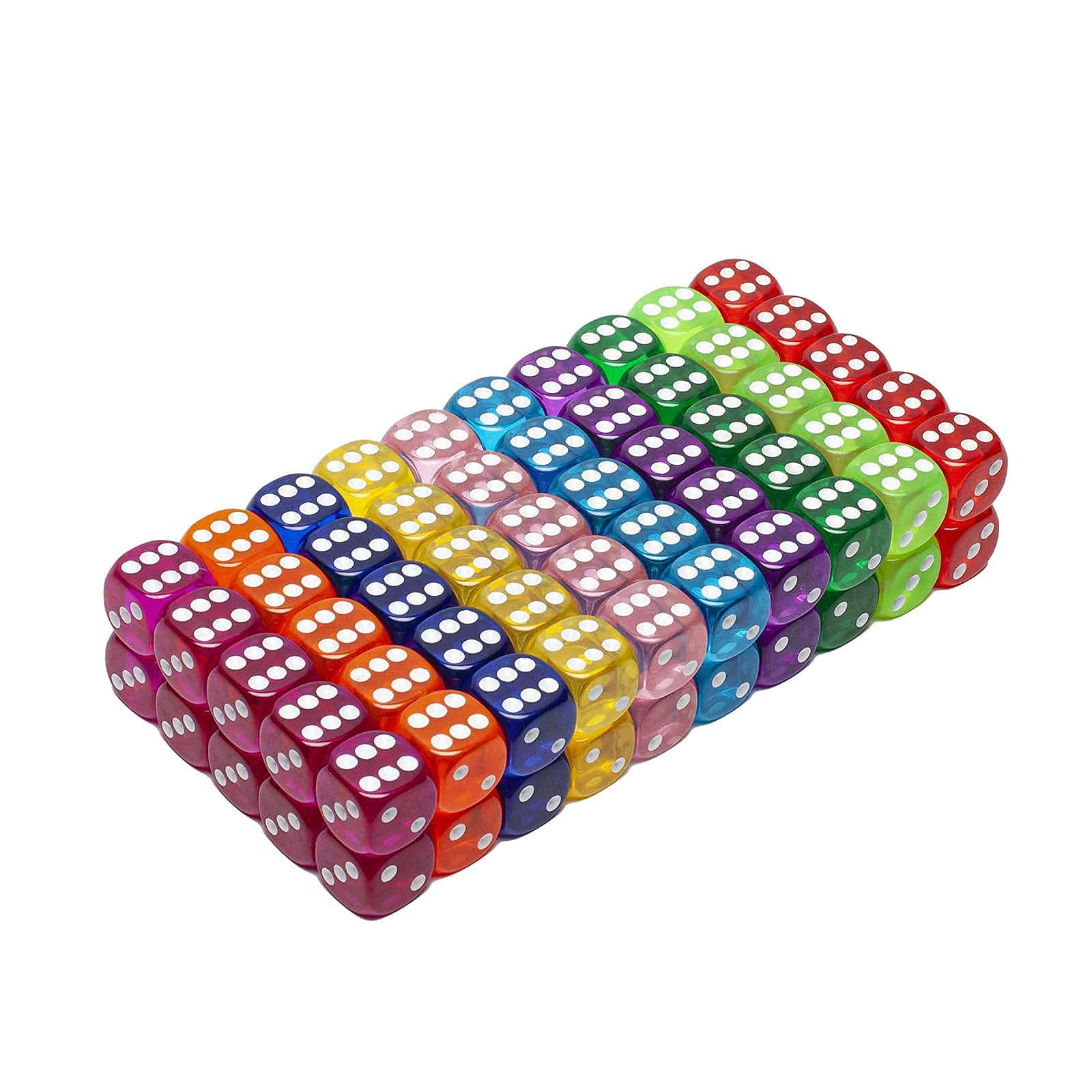 A Colorful Set Of Dice With Different Colors