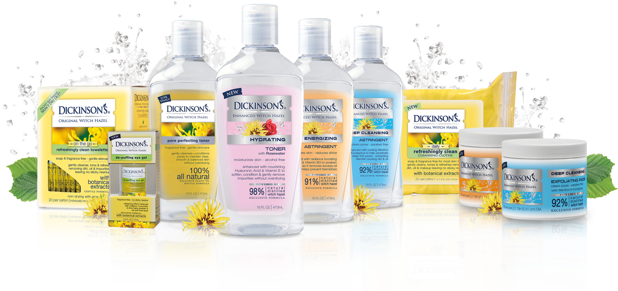 Dickinsons Witch Hazel Skincare Products PNG