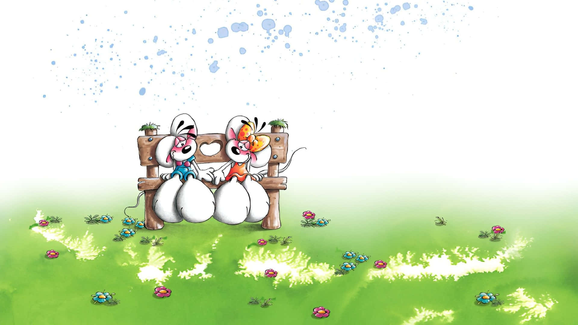 Diddl Y Amigos Relajándose Fondo de pantalla