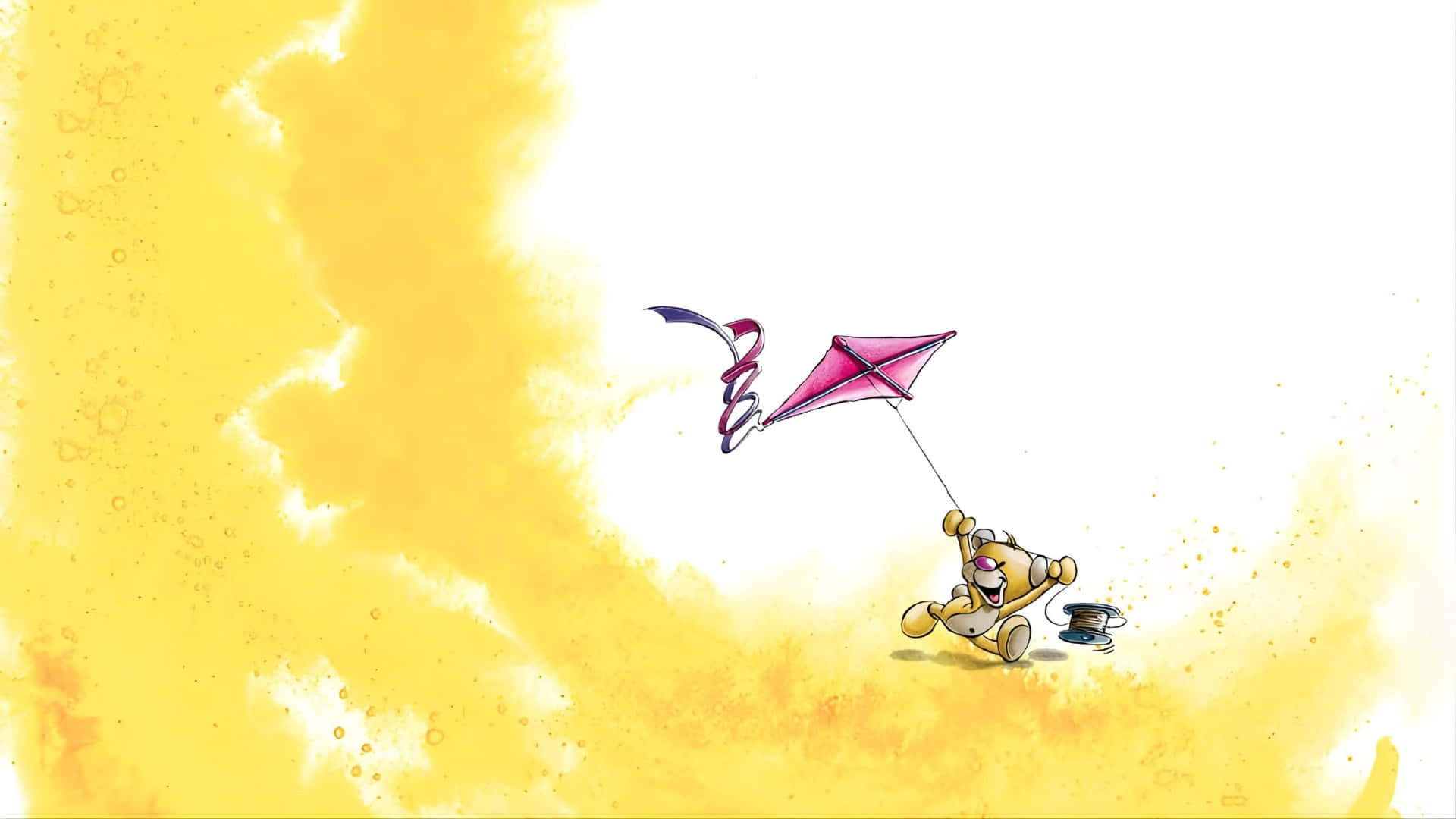 Diddl Volando Una Cometa En Aventura Fondo de pantalla