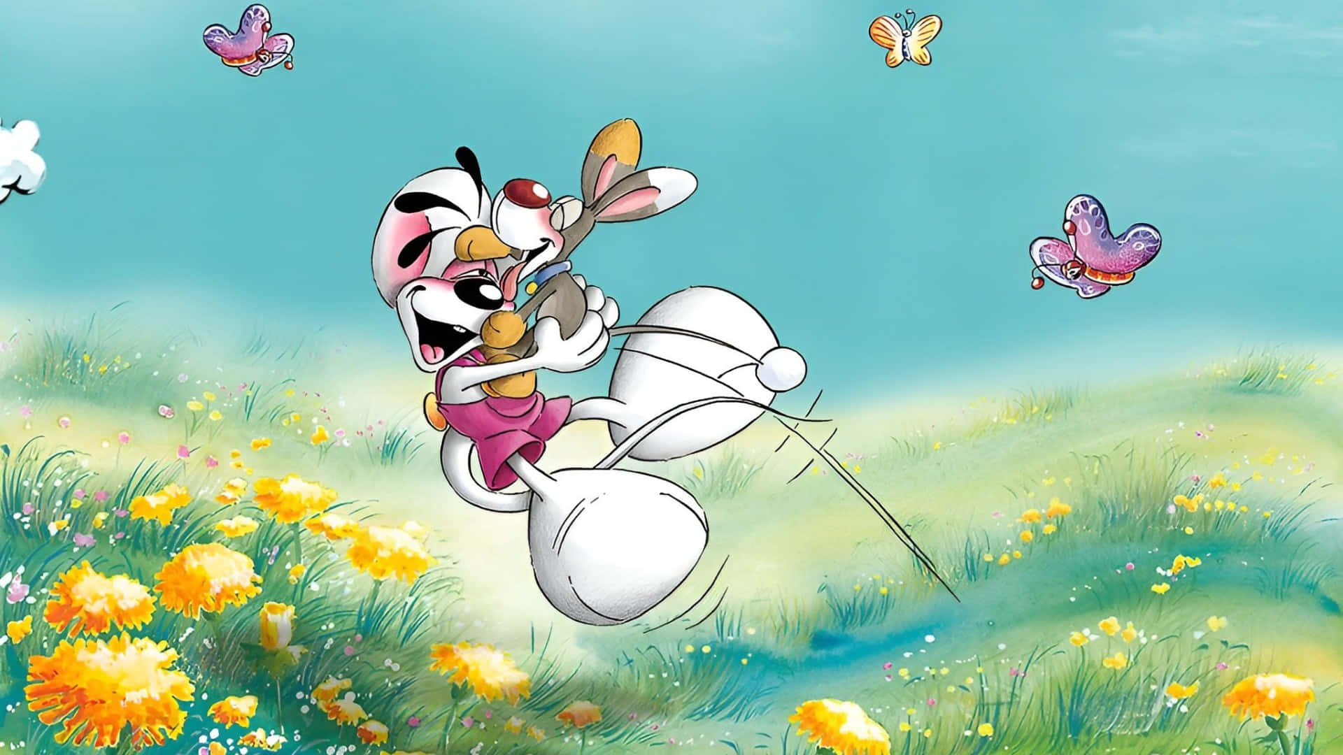 Ratón Diddl Disfrutando De La Naturaleza Fondo de pantalla