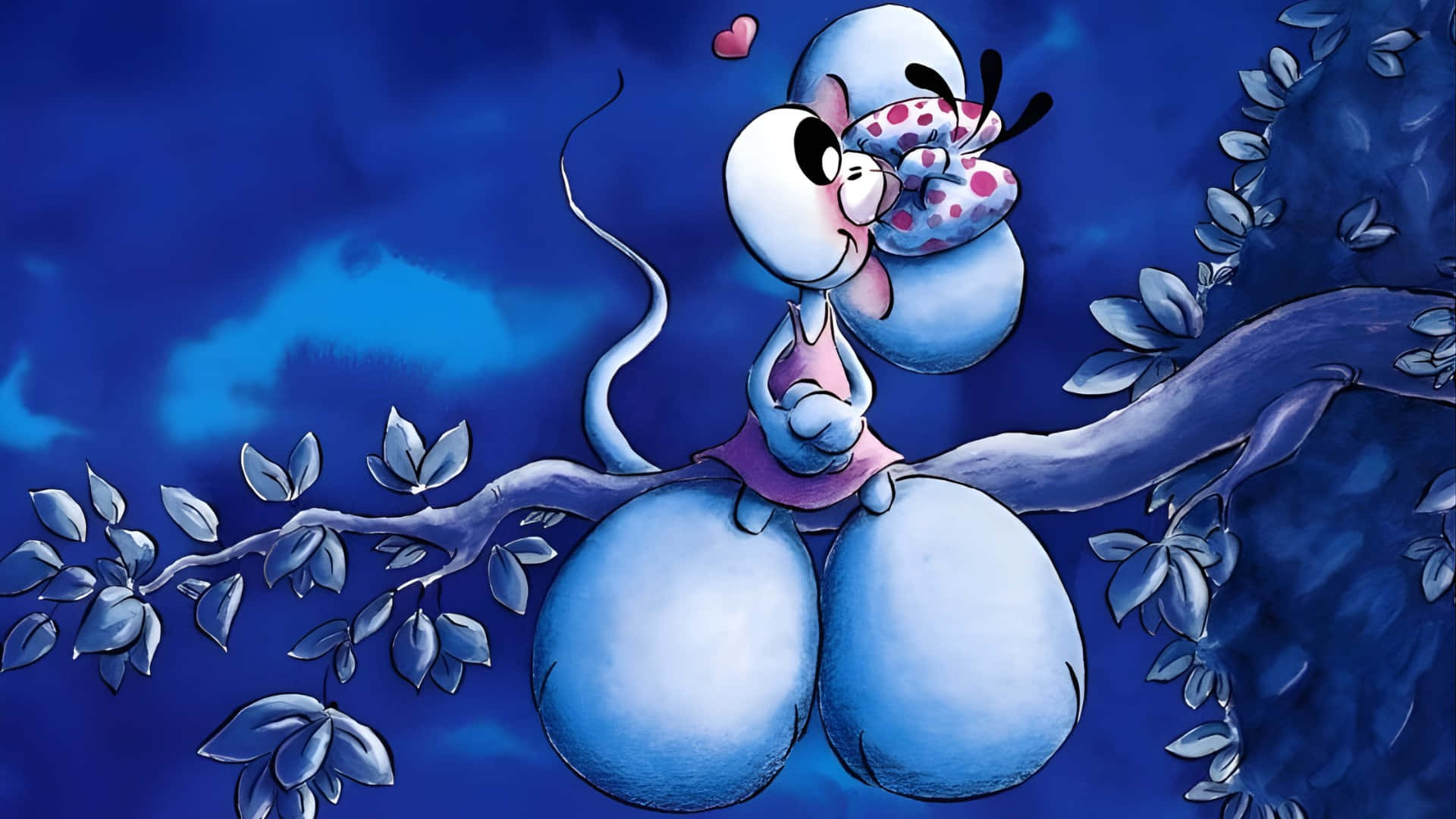 Ratón Diddl En El Árbol Fondo de pantalla