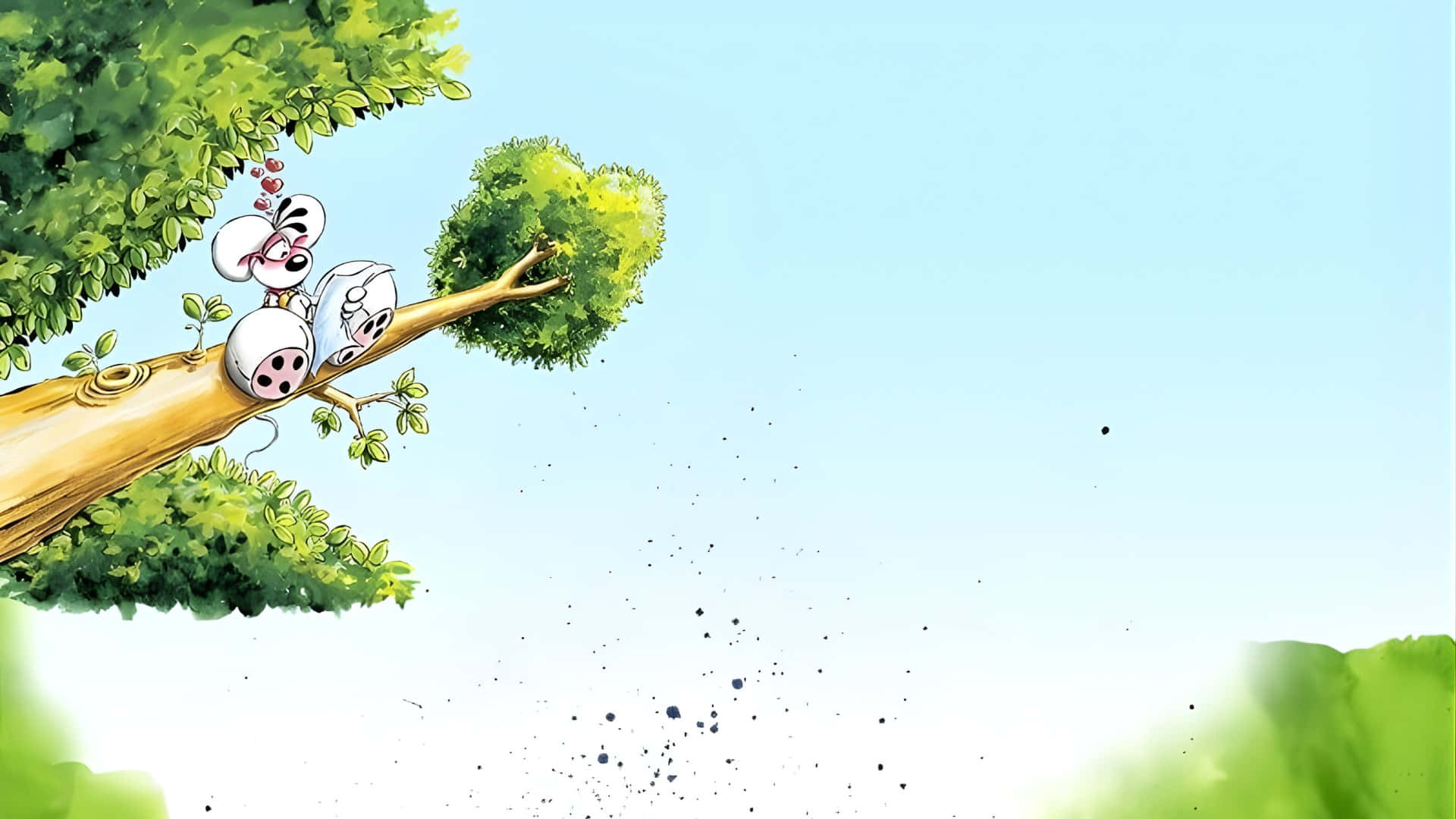 Ratón Diddl En El Árbol Fondo de pantalla