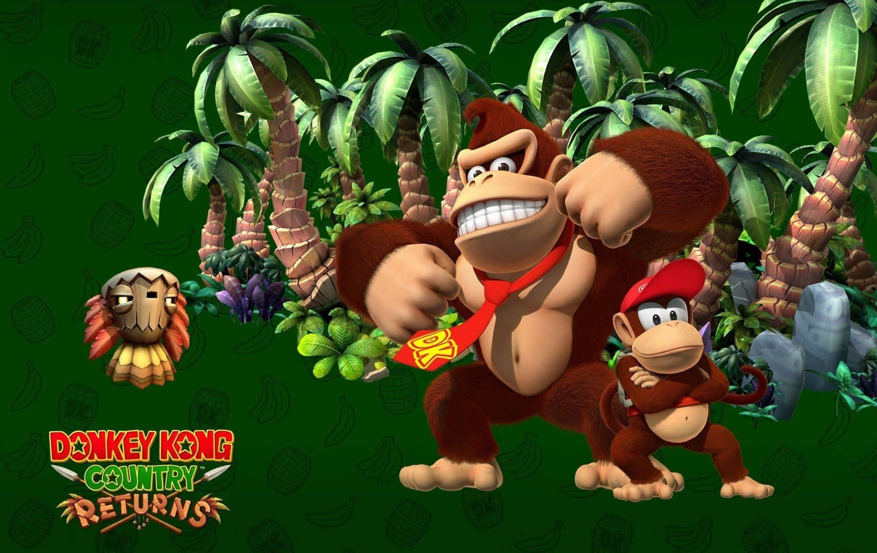 Caption: Diddy Kong Ready for Action Wallpaper