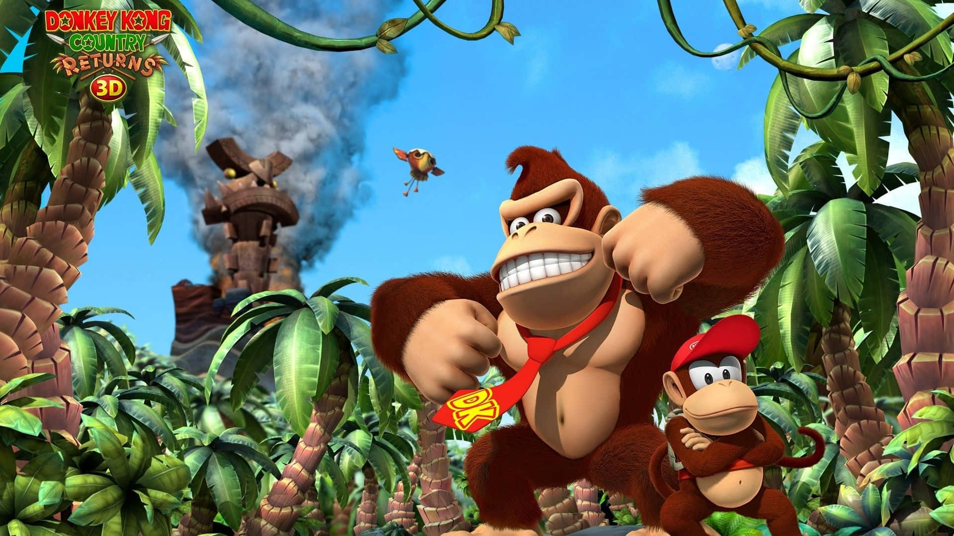 Diddy Kong Toiminnassa Jännittävässä Seikkailussaan Taustakuva